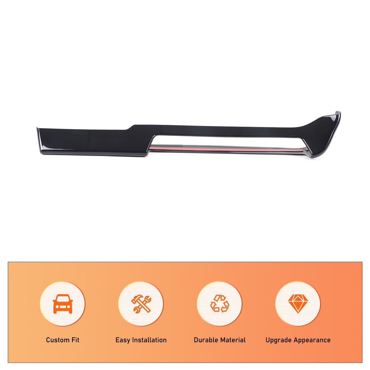 Glossy Piano Black Center Console Air Vent Trim Cover For Corvette C8 2026+ 8