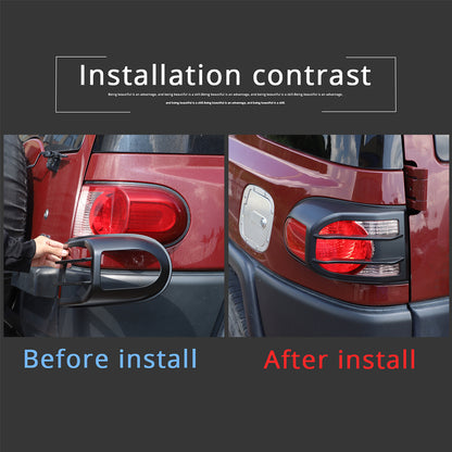 For 2007-2021Toyota FJ Cruiser Rear Tail Light Lamp Cover Trim Matte Black 2PCS 6