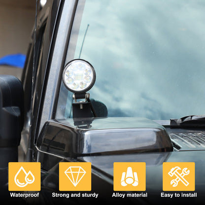 Steel Hood Light Mount Bracket For Hummer H2 2003-2009 4