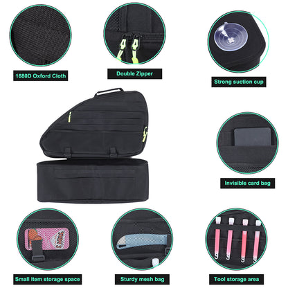 Black Rear Trunk Left Side Storage Bag Organizer For Honda Odyssey RB3 2014-24 8