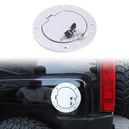 Silver Gas Cap Cover Fuel Filler Door Locking Anti-theft For Hummer H3 05-09 US 12
