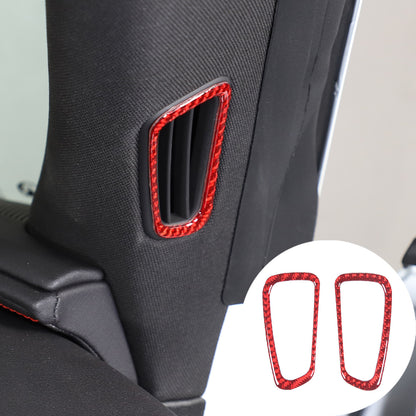 Red Soft Carbon Fiber Interior Decor Trim Kit Cover Set For Corvette C8 20-25 79