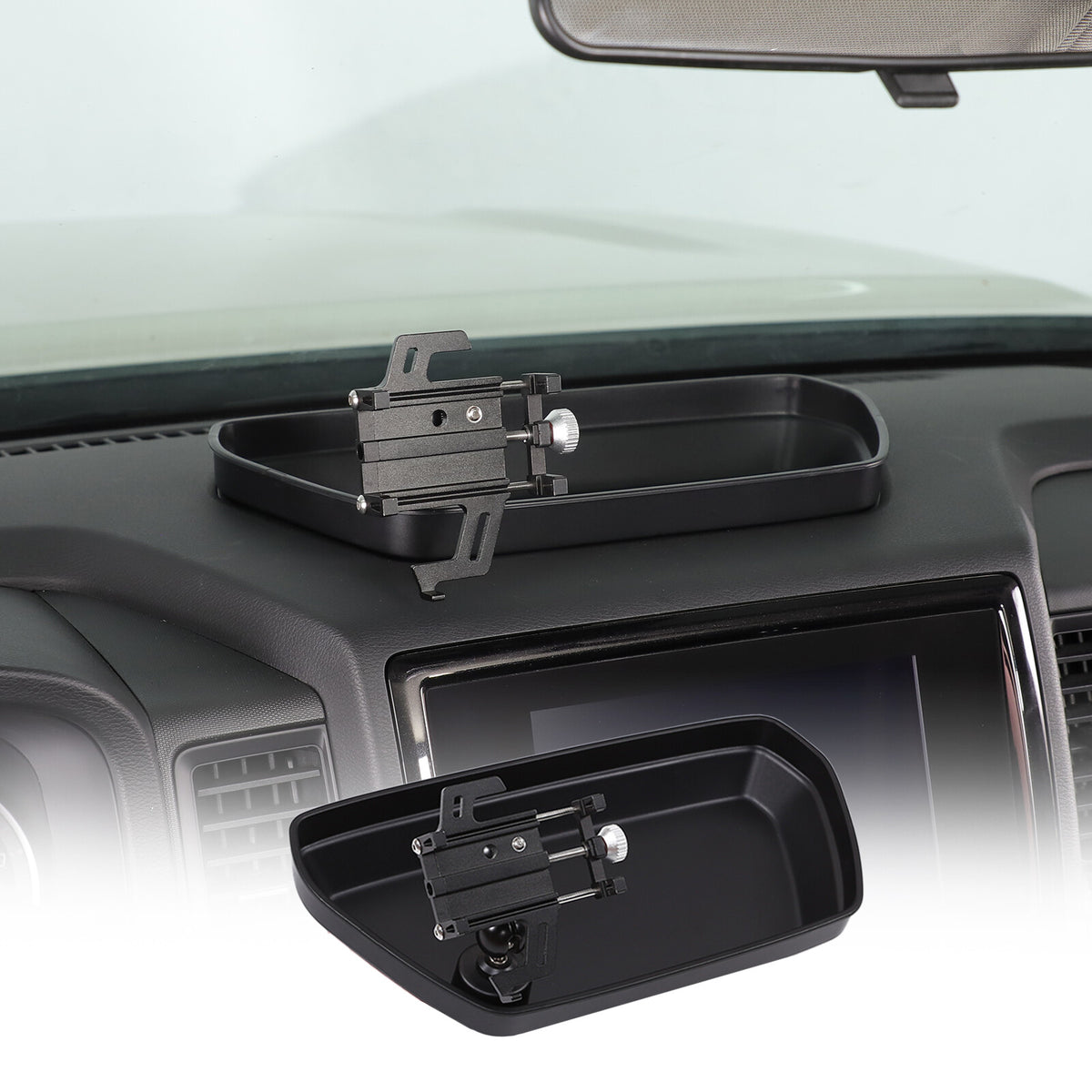 Off-road Dashboard Storage Tray Box Phone Holder For Nissan Frontier D41 2022-24 8