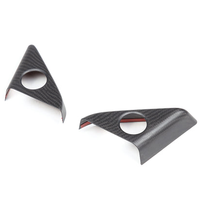 Matte Real Carbon Fiber Door Speaker Frame Trim Cover For Nissan GTR R35 2008-16 9