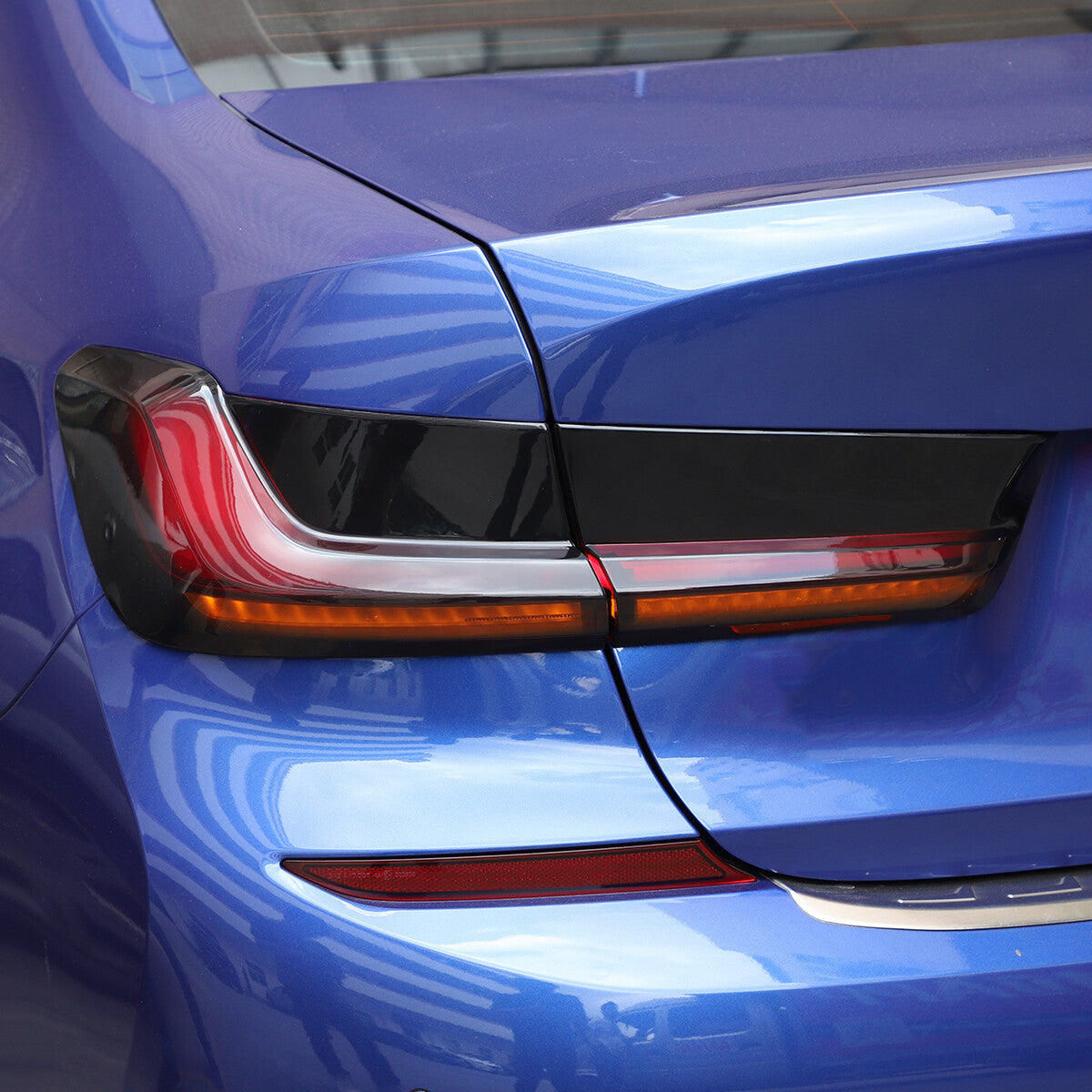 ABS Smoked Black Tail Light Lamp Cover Guard Trim For BMW 3 Series 20-22 10