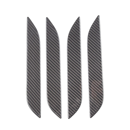 Matte Real Carbon Fiber Side Door Handle Covers For Tesla Model S Plaid 2014+ 2