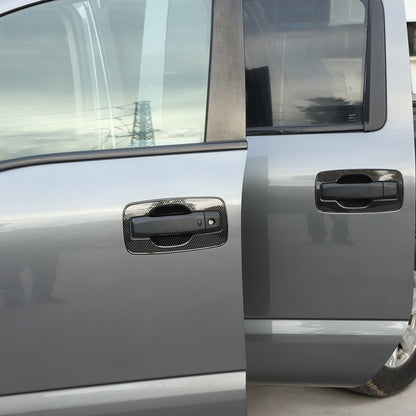 4x Carbon ABS Exterior Door Handle Bowl Trim Cover For Nissan Titan 4 door 16-23 6