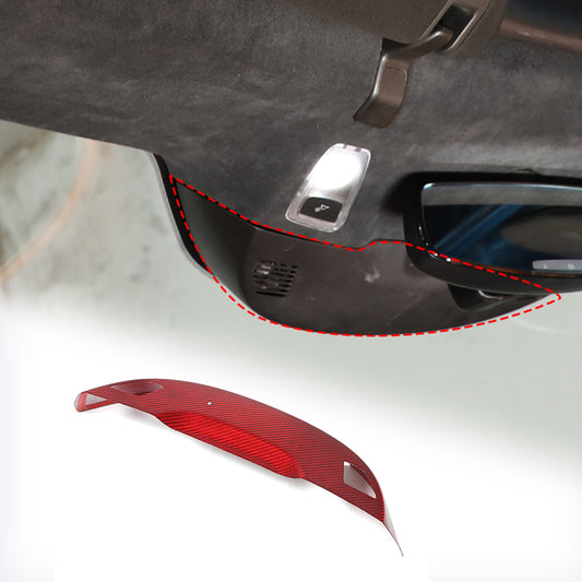 Real Carbon Fiber Inner Rearview Mirror Base Cover Trim For Corvette C7 2014-19 1