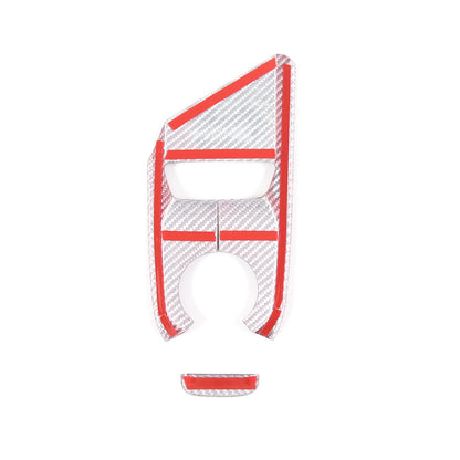Red Real Carbon Fiber Transmission Button Frame Trim Set Cover For Corvette C8 15