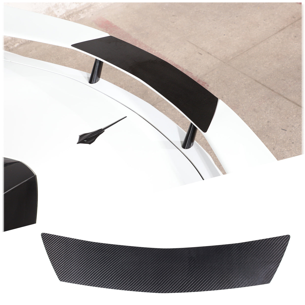 Carbon fiber Wing Lip Spoiler Tail Roof Trim Trunk Lid For Corvette C8 2020-25 2