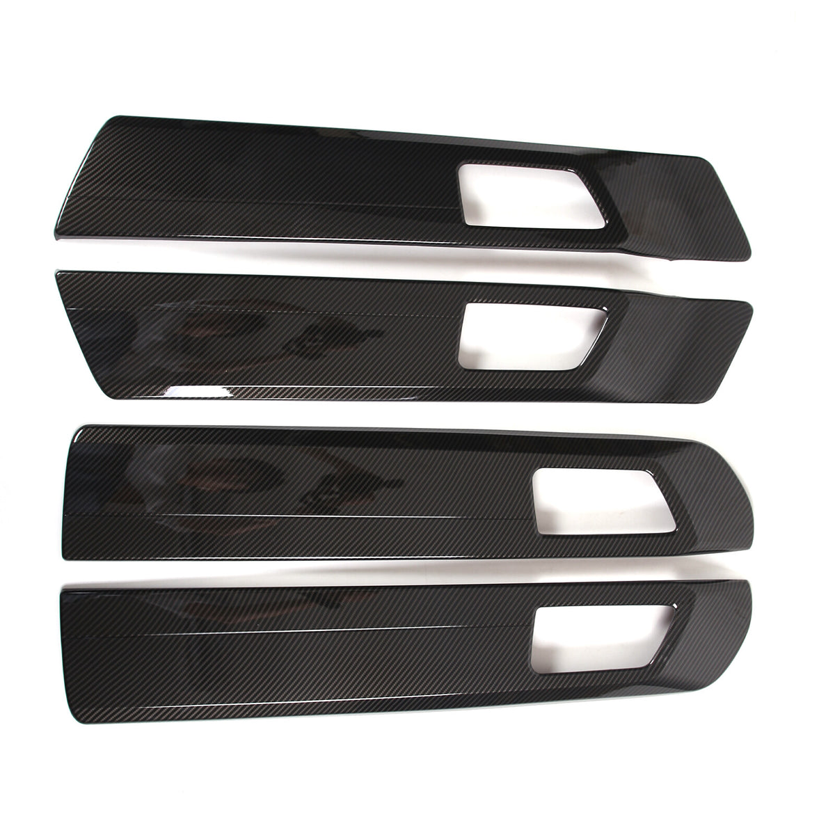 ABS Carbon Fiber Inner Door Handle Panel Frame Trim For Toyota Tundra 2022-23 US 5