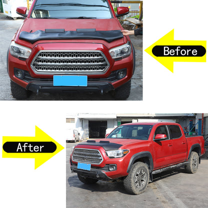 Black Car Bonnet Hood Bra Protector Mask Cover For Toyota Tacoma 2016-23 4