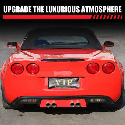 Red Stainless Steel Exhaust Filler Panel trim For Corvette C6 2005-2013 6