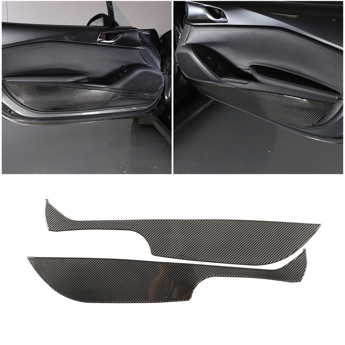Soft Carbon Fiber Door Anti-Kick Panel Sticker For Mazda MX-5 Miata 16-23 2