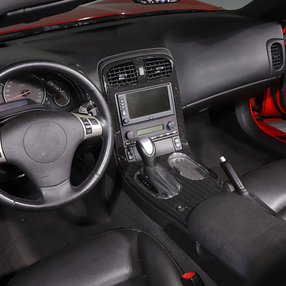 Carbon Fiber ABS Center Console Gear Shift Panel Cover For 2005-2013 Corvette C6 21