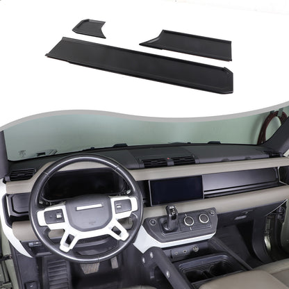 Matte Real Carbon fiber Dashboard wordmark Trim Cover For LR Defender 20-23 US 1
