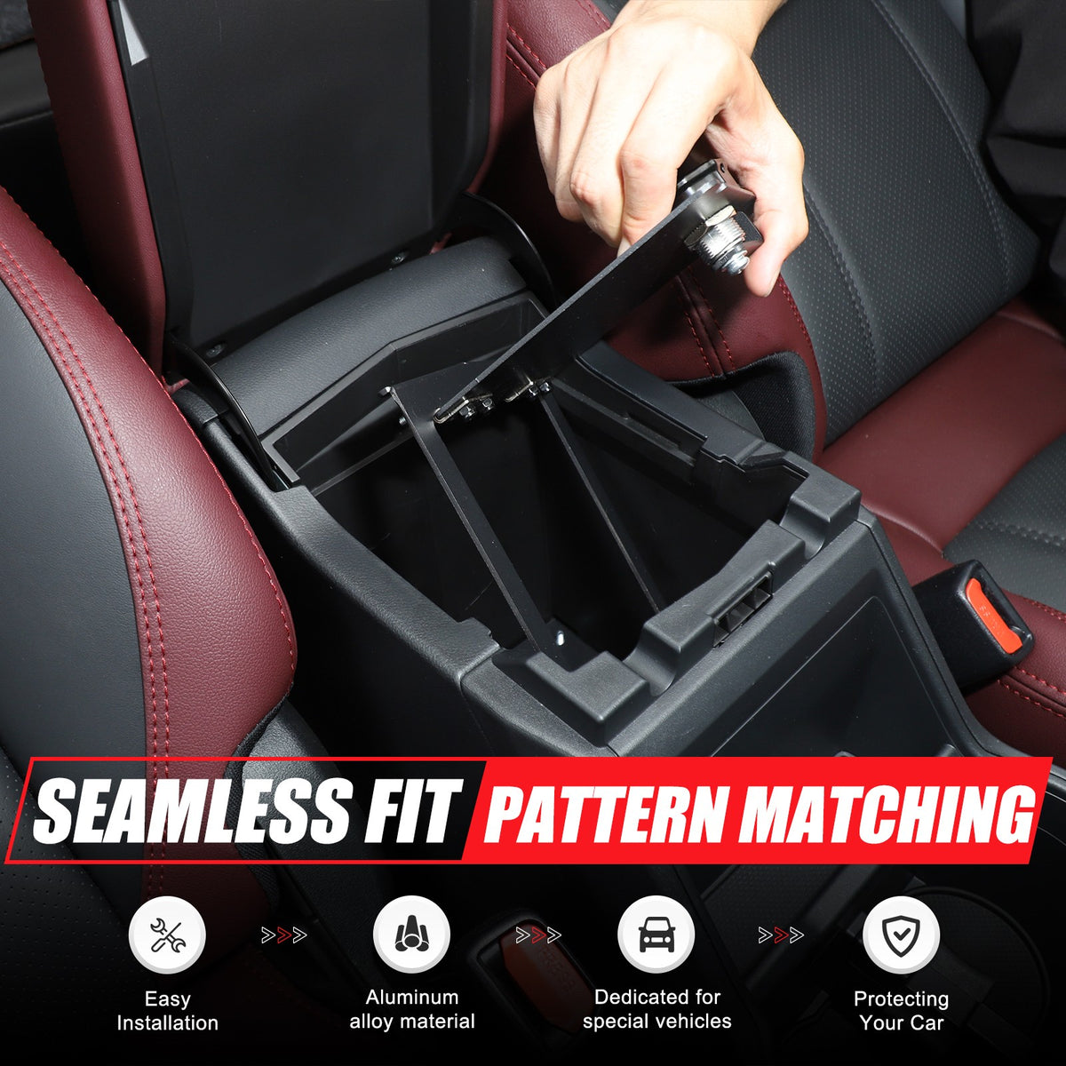Alloy Center Console Safe GUN Storage Lock Box Tray For Subaru Forester SK 19-24 7