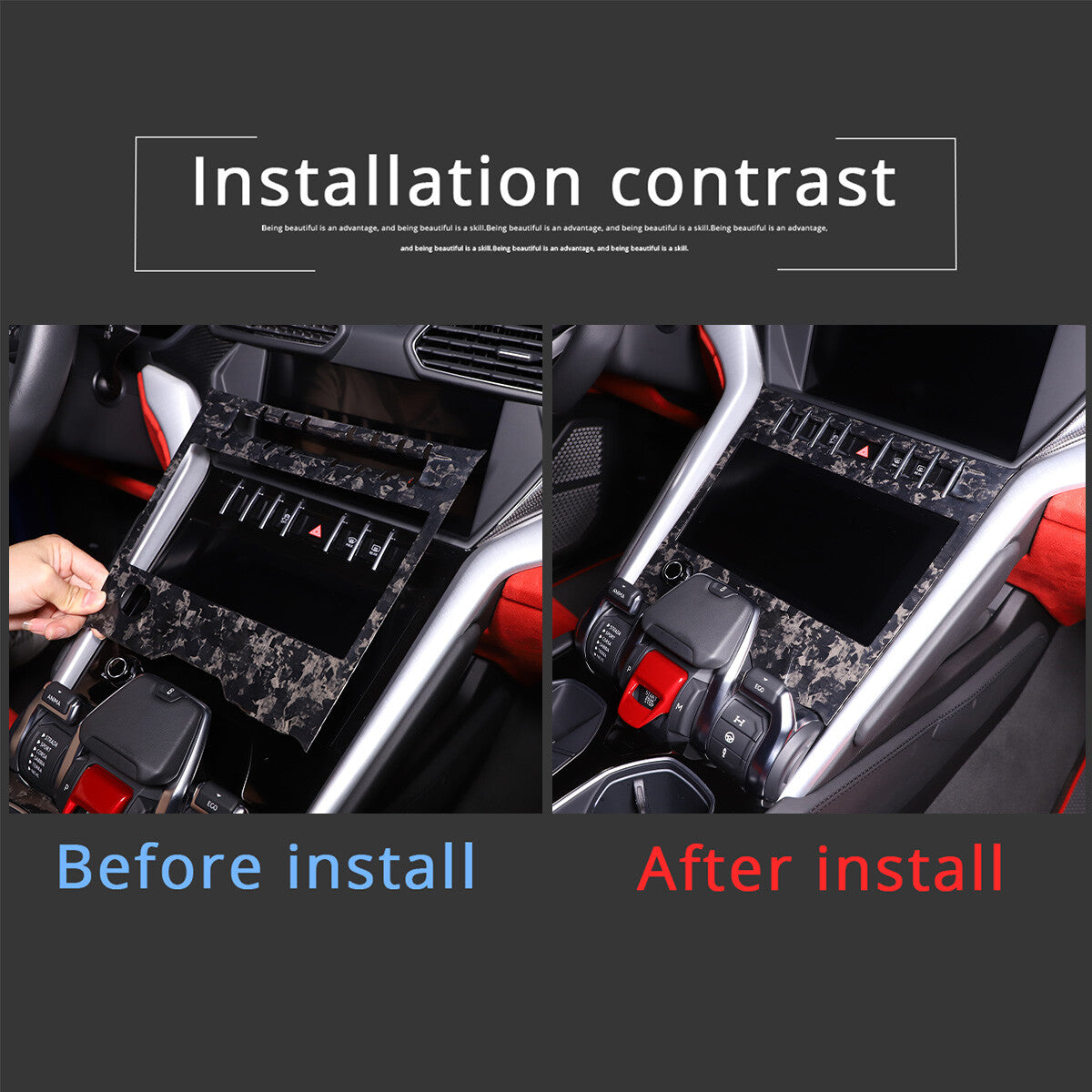 34 Styles Forged Real Carbon fiber Interior Trim Kit For Lamborghini URUS 18-23 - Variants 11-15 50