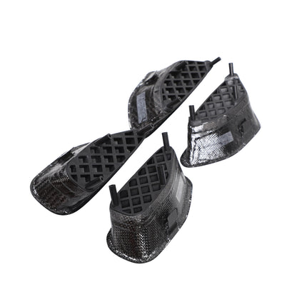 Real Carbon Fiber Wing Air Flow Fender Vent Trim For Corvette C6 ZR1 09-13 5