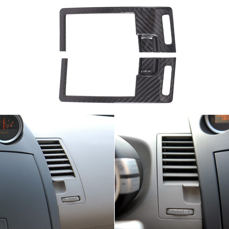 Real Carbon Fiber Center Console Air Vent Trim For Nissan 350Z Z33 2003-2006 20