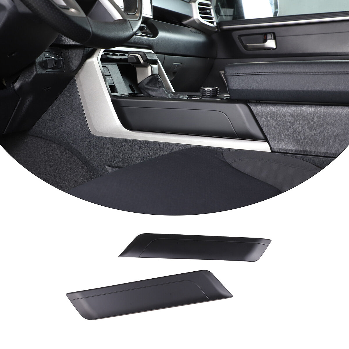Matte Black ABS Interior Decoration Cover Trim Kit For Toyota Tundra 2022-26 US - Variants 21-25 3