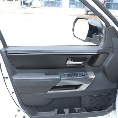 Matte Black Inner Interior Door Handle Panel Trim Cover For Toyota Tundra 2022+ 19