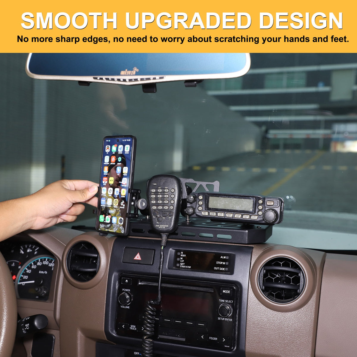 Off-Road Center Air Vent Phone Bracket For Toyota Land Cruiser LC71/76/79 2009+ 2