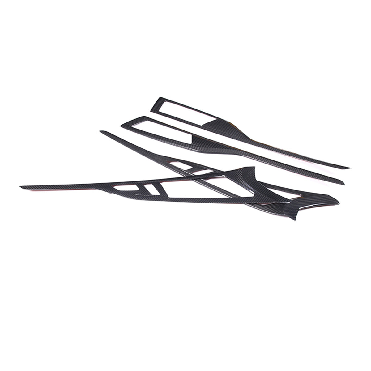 Real Carbon Fiber Door Handle Panel Trim Strip For BMW 8 Series 4-Door 2019-2022 12