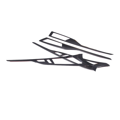 Real Carbon Fiber Door Handle Panel Trim Strip For BMW 8 Series 4-Door 2019-2022 12