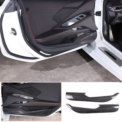 For Corvette C8 Stingray Coupe HTC 2020+ Carbon Inner Lower Door Panel Anti-Kick 17