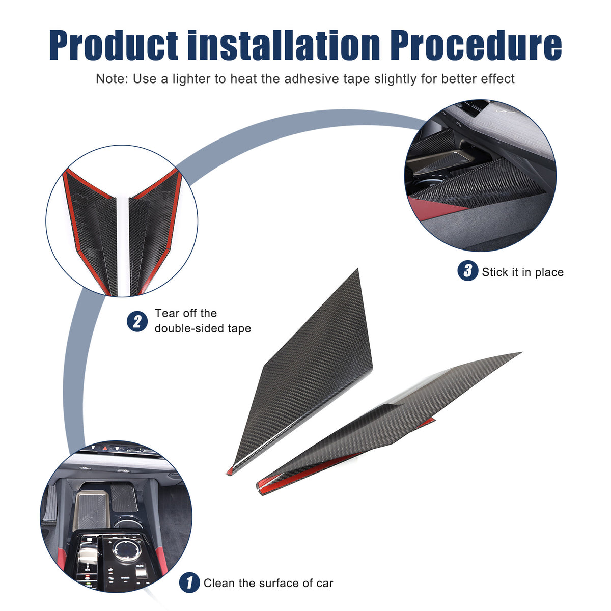 Real Carbon Fiber Console Gear Shift Box Side Trim For BMW 5 Series G60 i5 2024+ 15