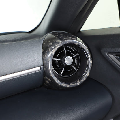 Forged Carbon Dashboard Side Air Outlet Vent Cover Trim For Subaru BRZ 2022 4