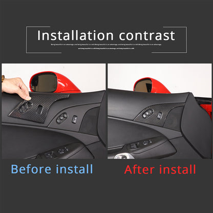 Real Dry Carbon Fiber Full Interior Set Decor Trim Kit for Corvette C6 2005-13 - Styles 1-5 55