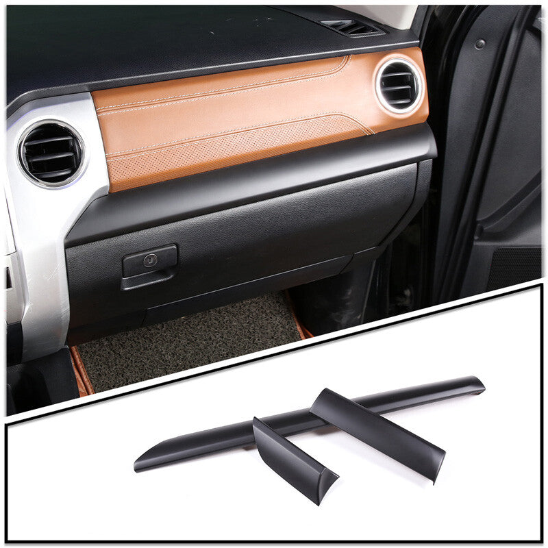 Matte Black Dashboard Center Console Panel Trim For Toyota Tun-dra 2014-21 1