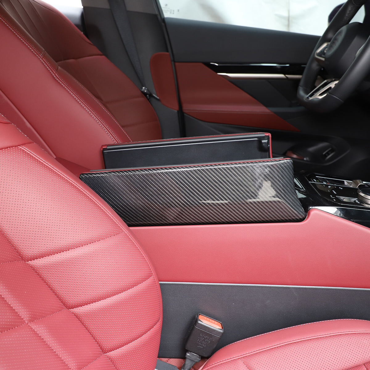 Real Carbon Fiber Center Console Armrest Box Cover Trim For BMW 5 Series G60 24+ 9