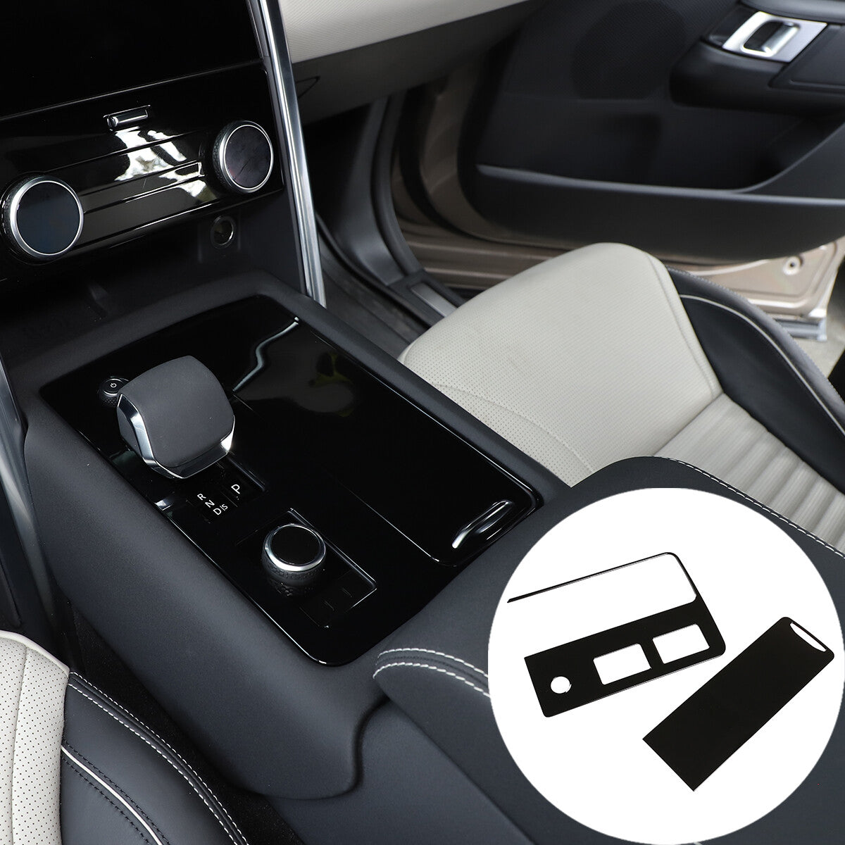 Glossy Black Center Gear Shift Cover Trim for Land Rover Discovery 5 2020-21 15