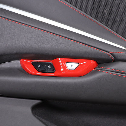 Red Full Interior Set Dash Panel Decor Cover Trim Kit For Corvette C8 2020-25 - Variants 16-20 25