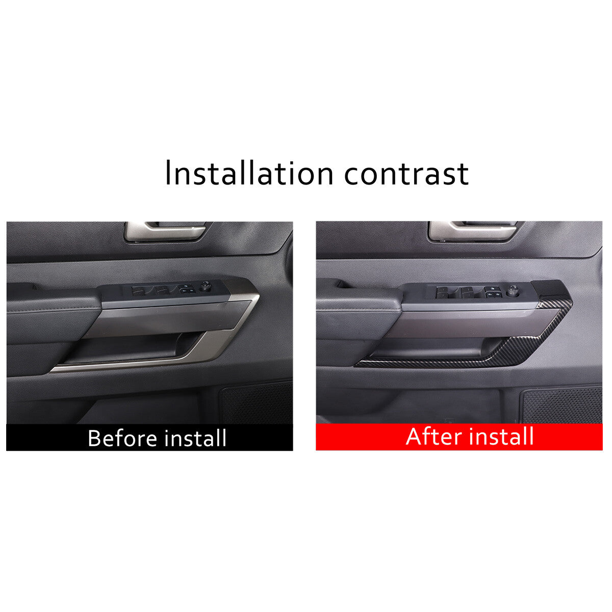 ABS Carbon Fiber Interior Set Cover Trim Kit For Toyota Tundra Sequoia SR 22+ - Styles 1-5 137