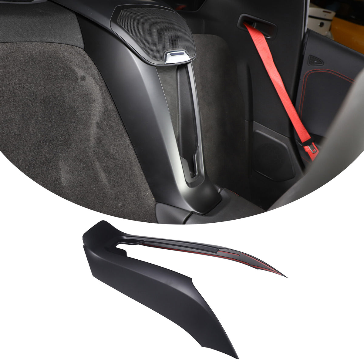 Matte Black Rear Wireless Charger Cover Waterfall For C8 Corvette Z06 Z51 20-26 4