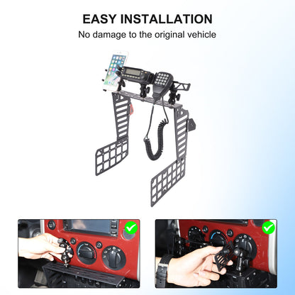 Center Console Molle Panels Digital Device Mount For Toyota FJ Cruiser 2007-2021 21
