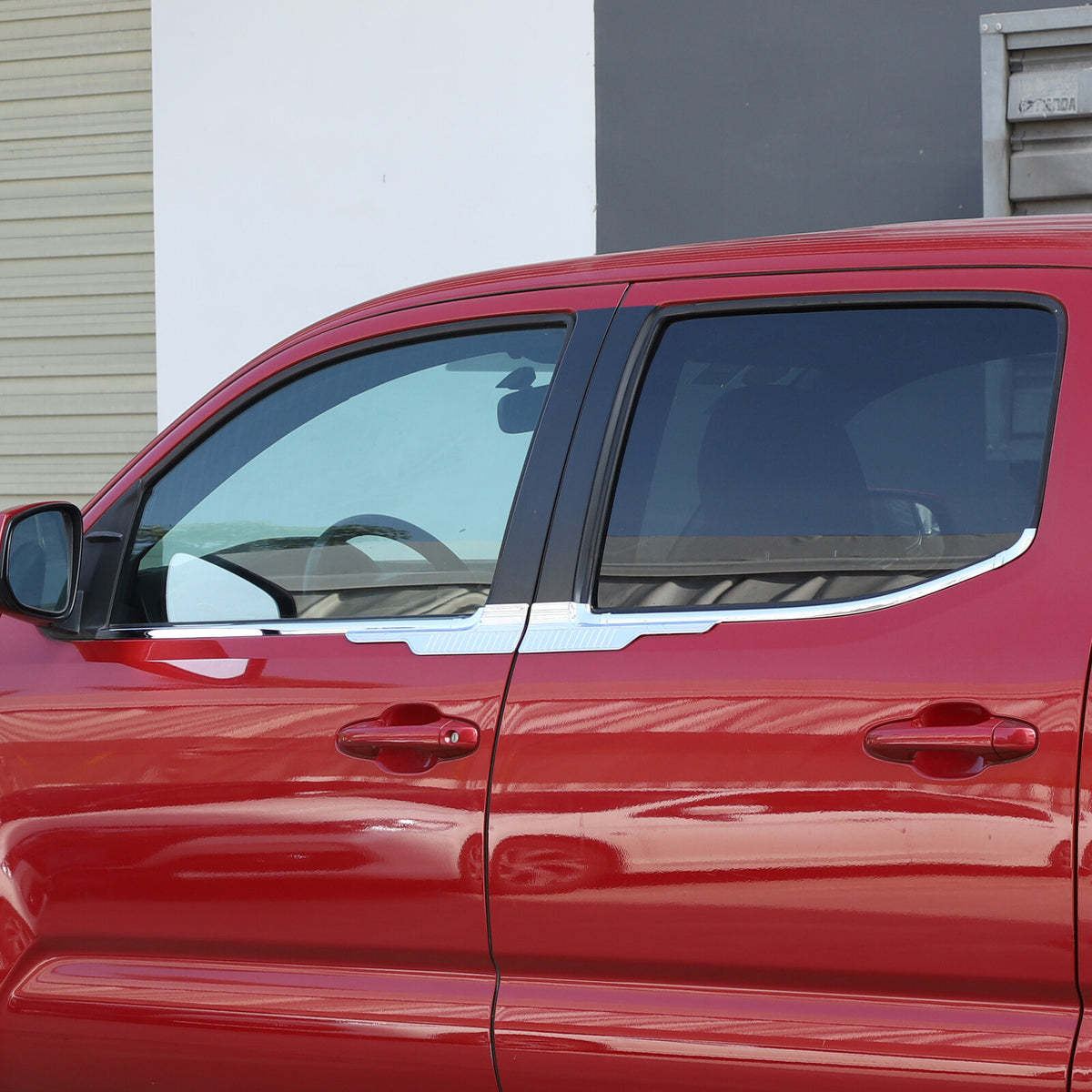 Silver Exterior Window Bottom Sill Trim Strip For Toyota Tacoma 2015-2022 17