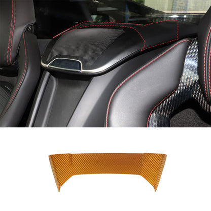 Yellow Carbon Rear Speaker Panel Trim For Corvette C8 Convertible 2LT 3LT 20+ 1