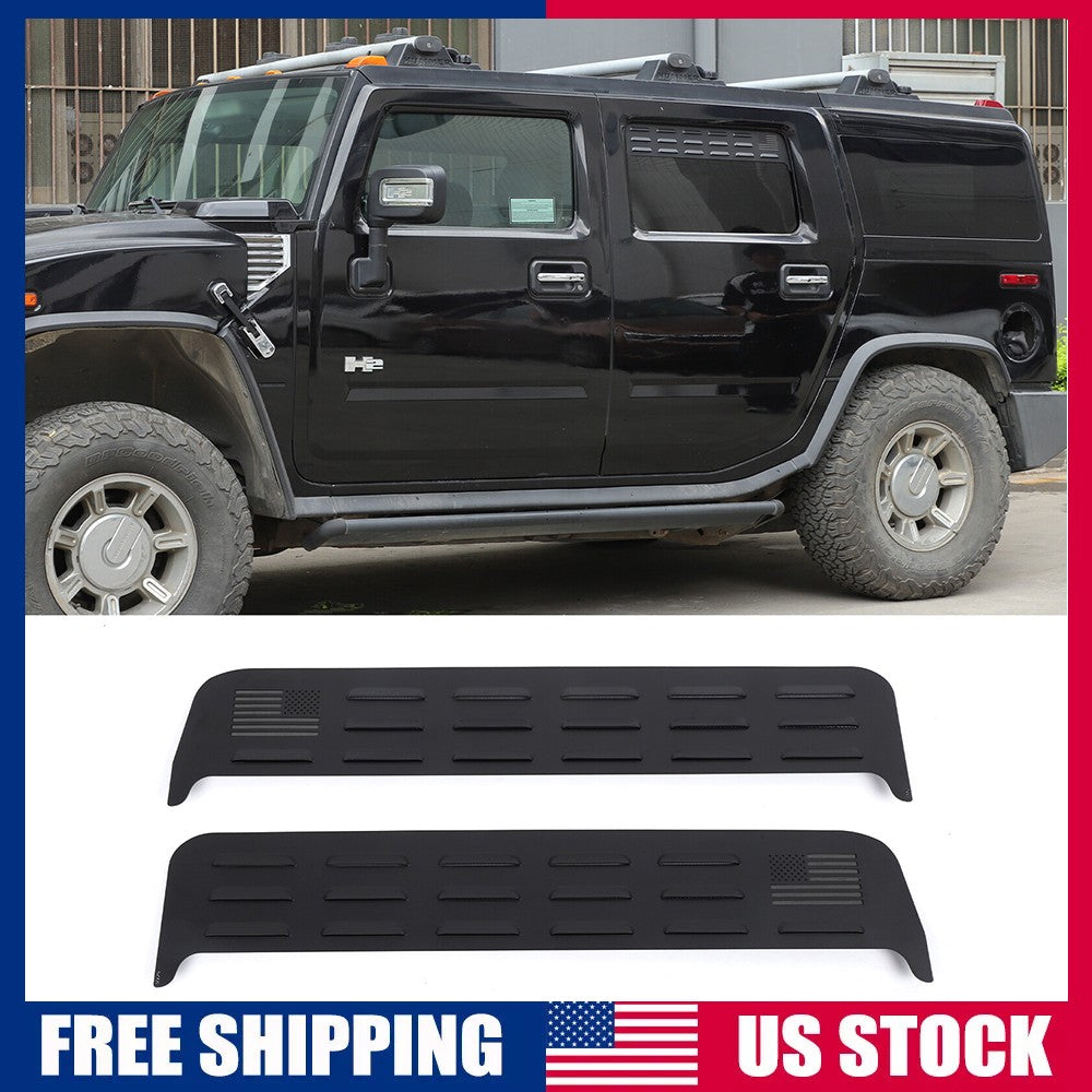 USA Flag Rear Window Vent Louver Shutter Cover Trim for Hummer H2 2003-09 US 1