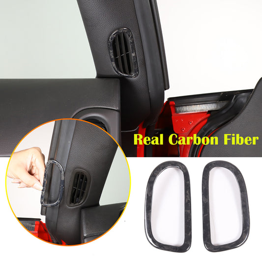 Forged Carbon Fiber Interior A-pillar Speaker Frame Trim For Corvette C6 2005-13 1