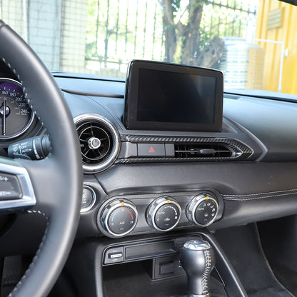 Real Carbon fiber Center Console air outlet frame Trim Cover For Mazda MX-5 16+ 1