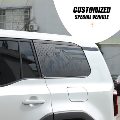 US Flag Rear Side Window Trim Stickers For Toyota Land Cruiser LC250 2024+ US 2