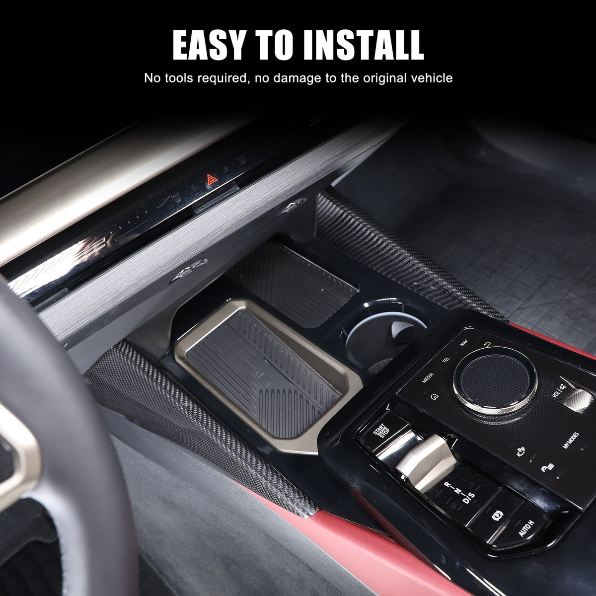Real Carbon Fiber Console Gear Shift Box Side Trim For BMW 5 Series G60 i5 2024+ 21