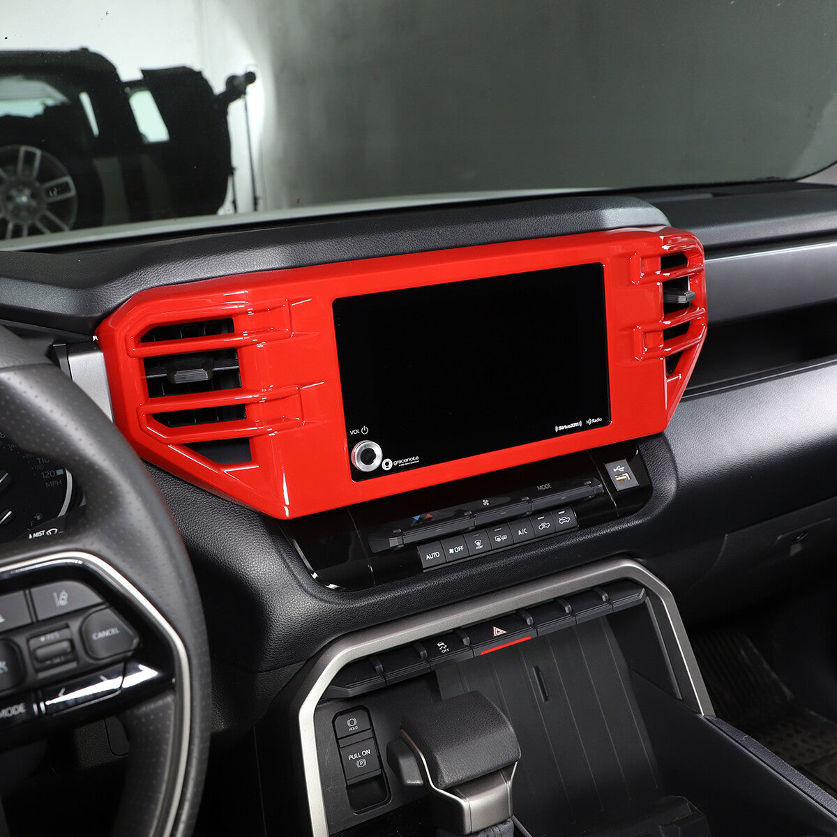 3pcs Red Center Control Air Outlet Frame Cover Trim For Toyota Tundra 2022-2026 8