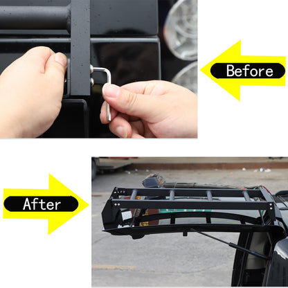 Side Roof Rack Side Access Ladder For Land Rover Discovery 3/4 LR3 LR4 2004-2016 8