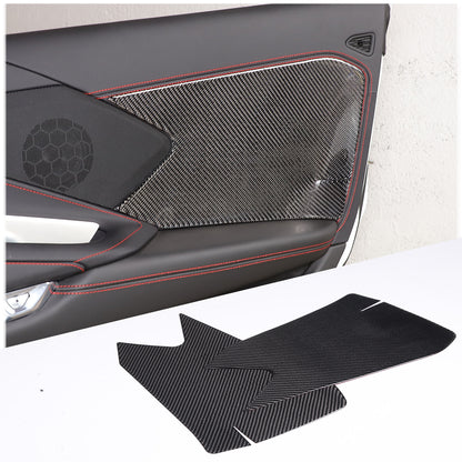 Carbon fiber Interior Door Large Panel Sticker Trim For Corvette C8 2020-2026 US 4